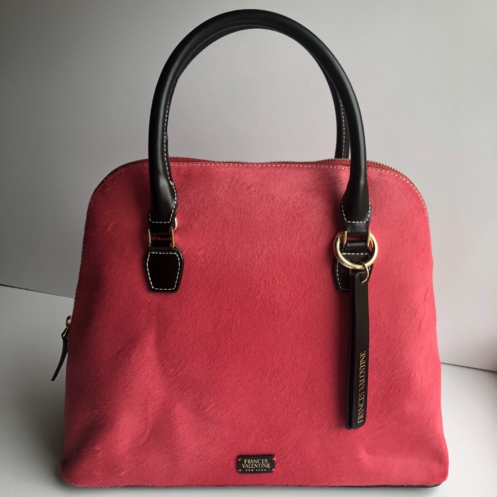 Frances Valentine Pink and Black Satchel